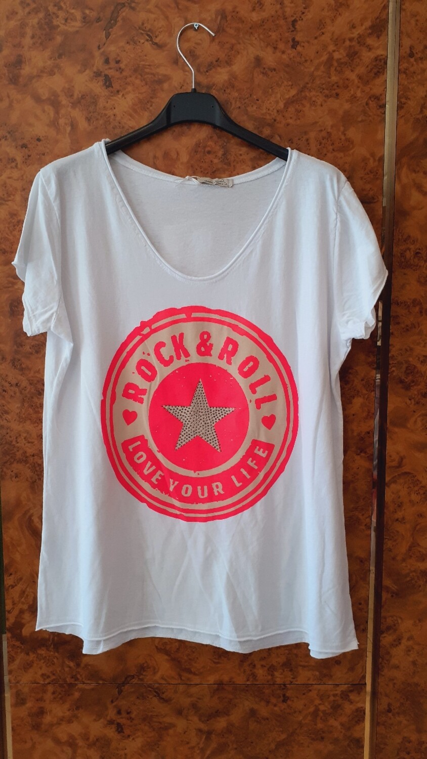 T-shirt Rock rose fluo