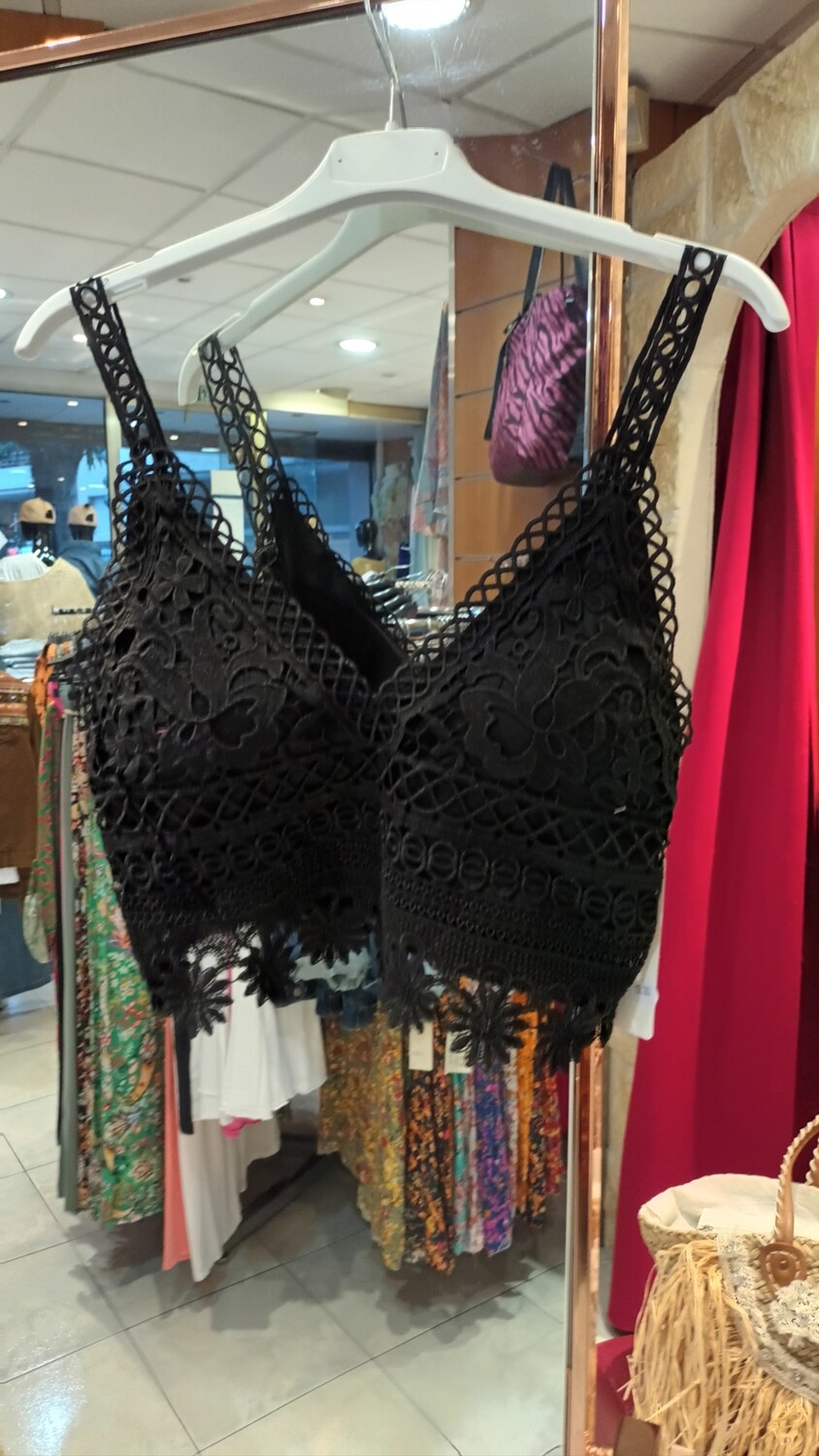 Top brassière noir