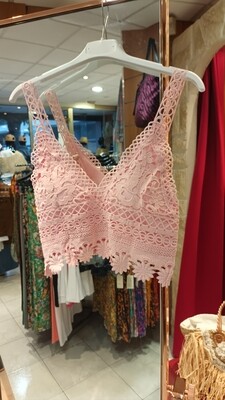 Top brassière rose