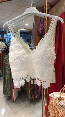 Top brassière blanc