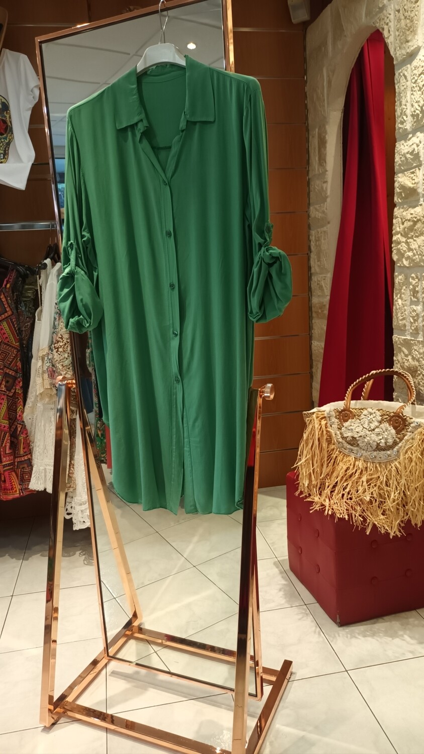 Chemisier long vert