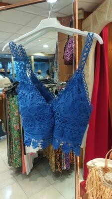 Top brassière bleu royal