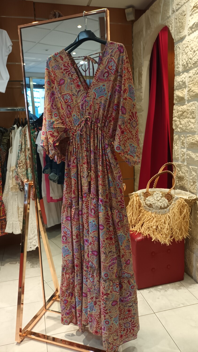 Robe Jasmin corail 