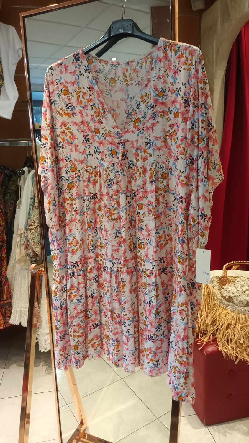 Robe imprimé fleurs blanc