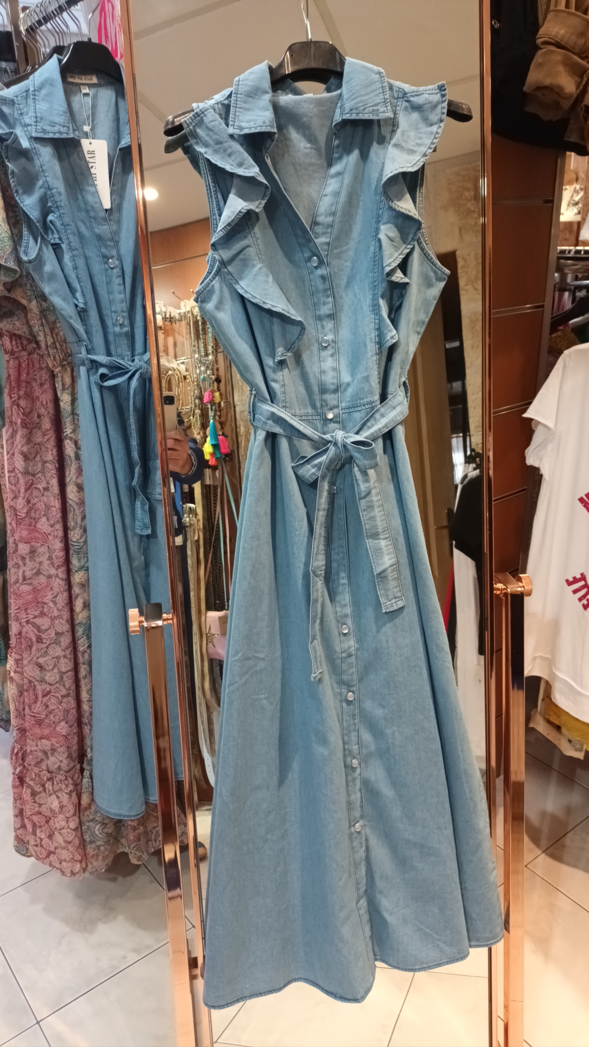 Robe chemisier jean