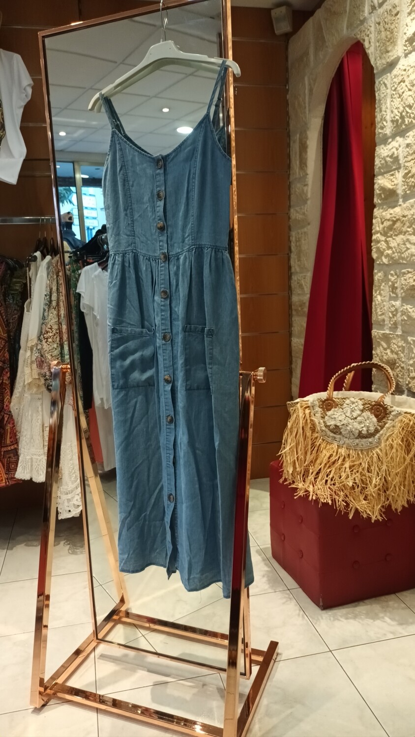 Robe jean denim clair