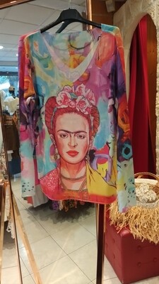 T-shirt Frida rose multicolore 