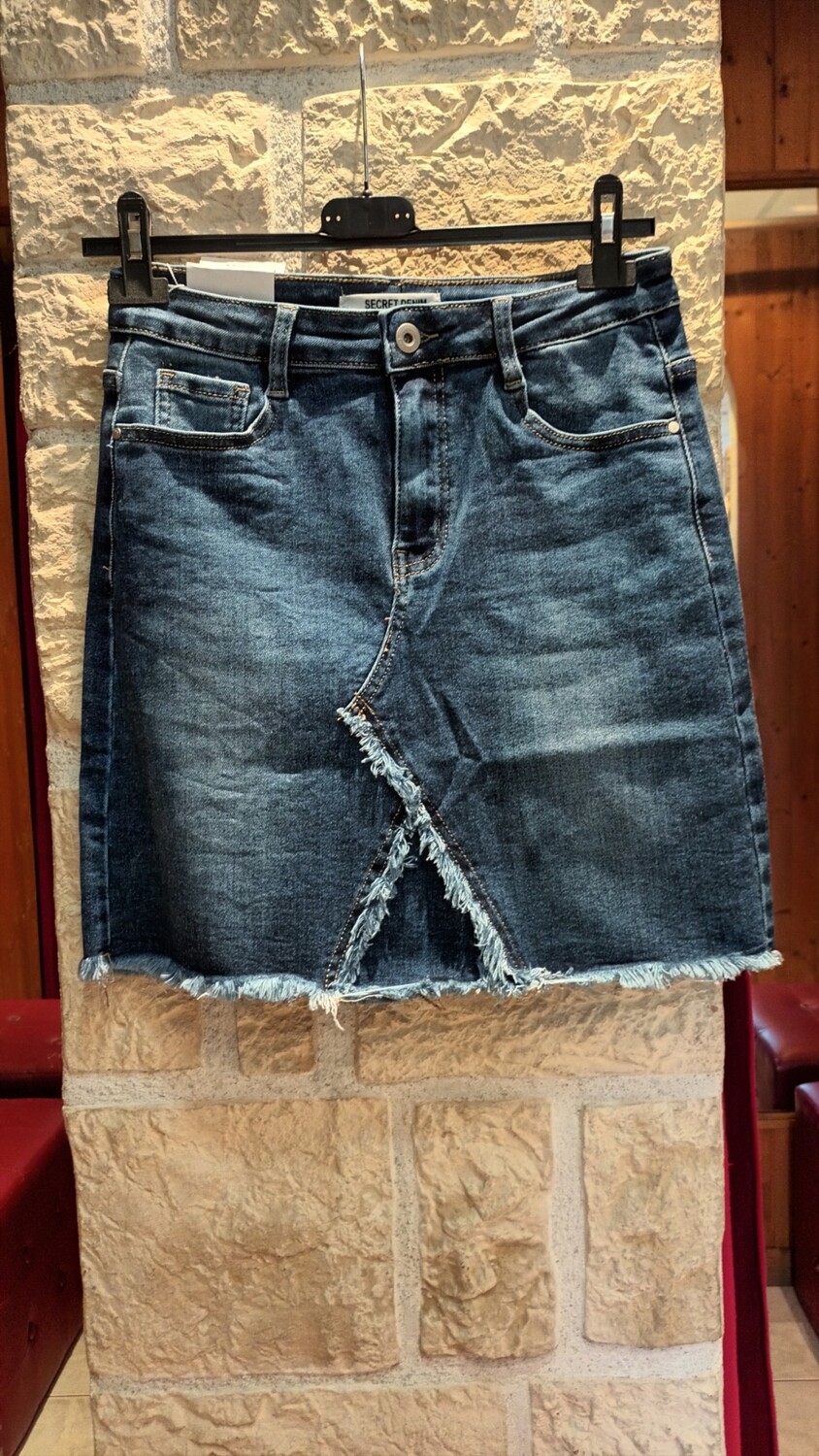 Mini jupe jean denim foncé 