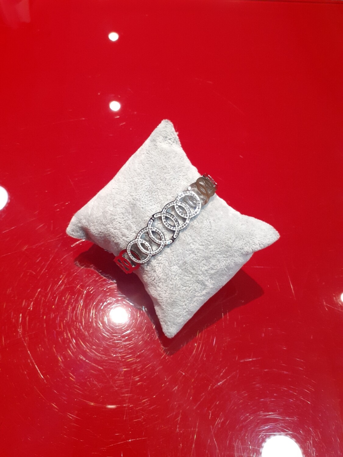 Bracelet Olympia argenté strass 
