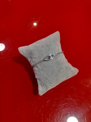 Bracelet Eye argenté strass