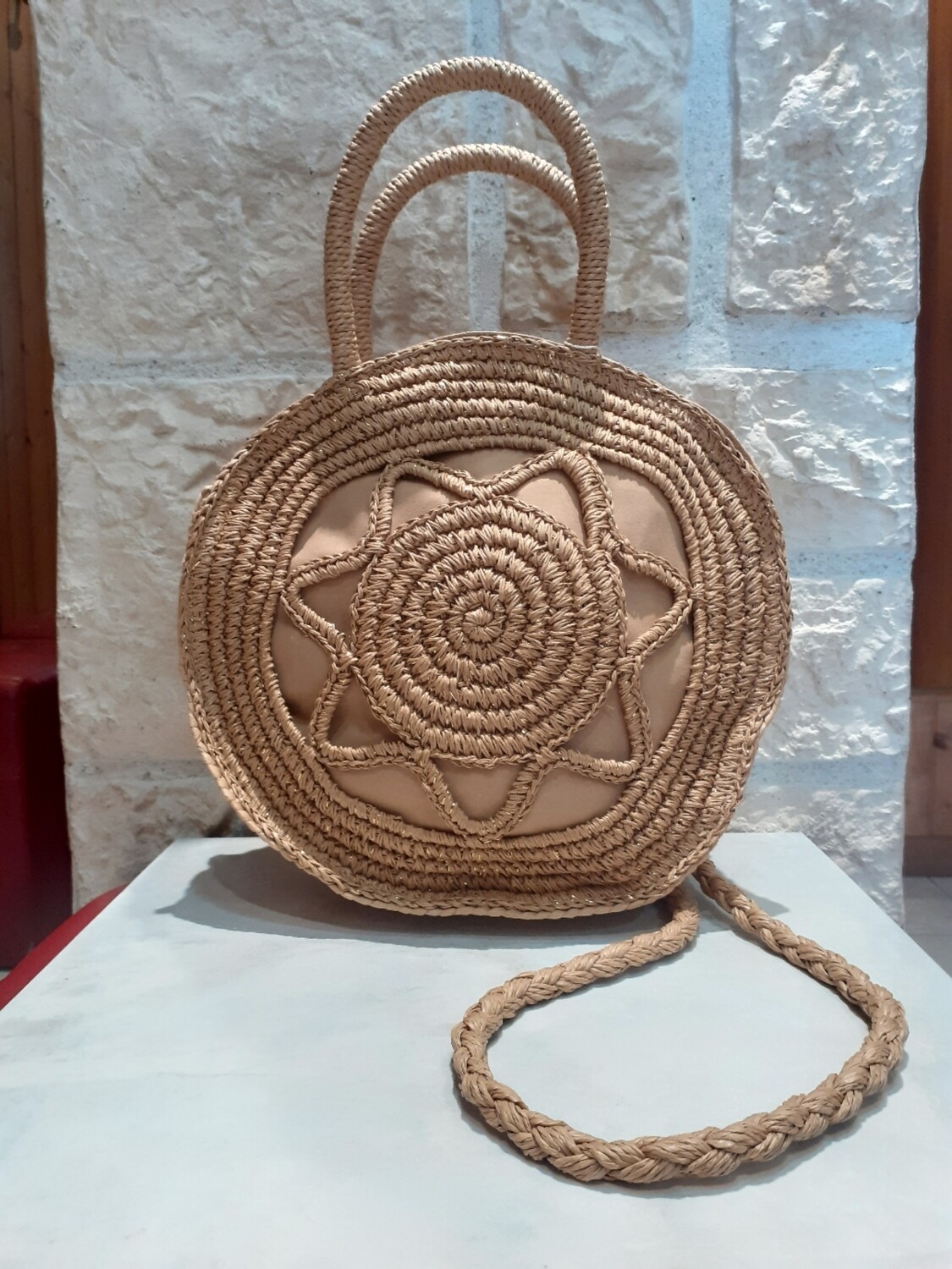 Sac rond Étoile camel