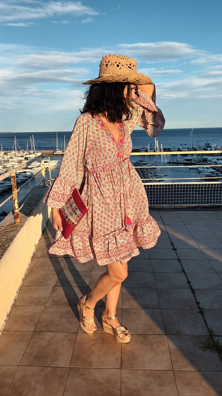 Robe courte Cassandre rouge 
