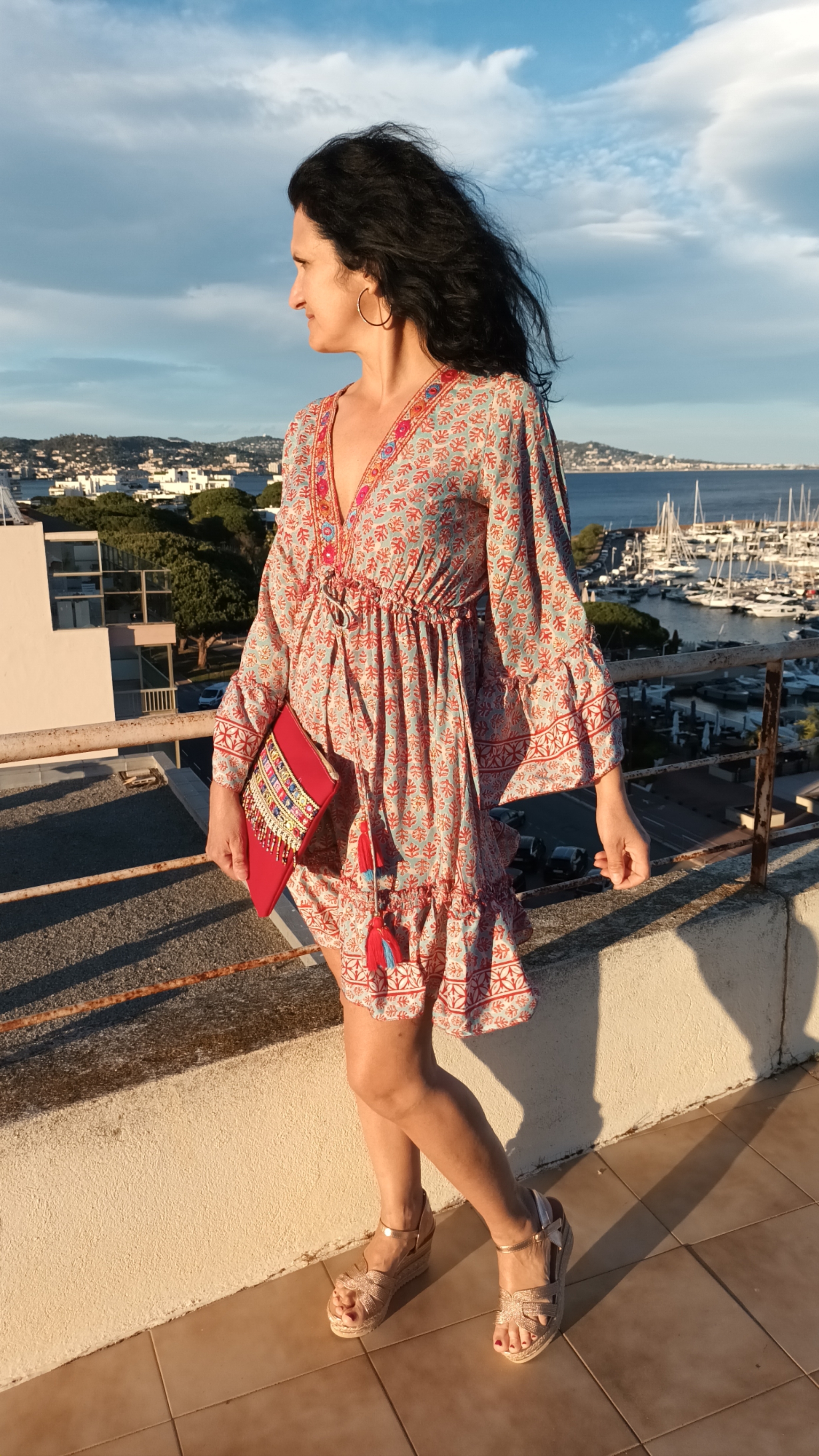 Robe courte Cassandre rouge