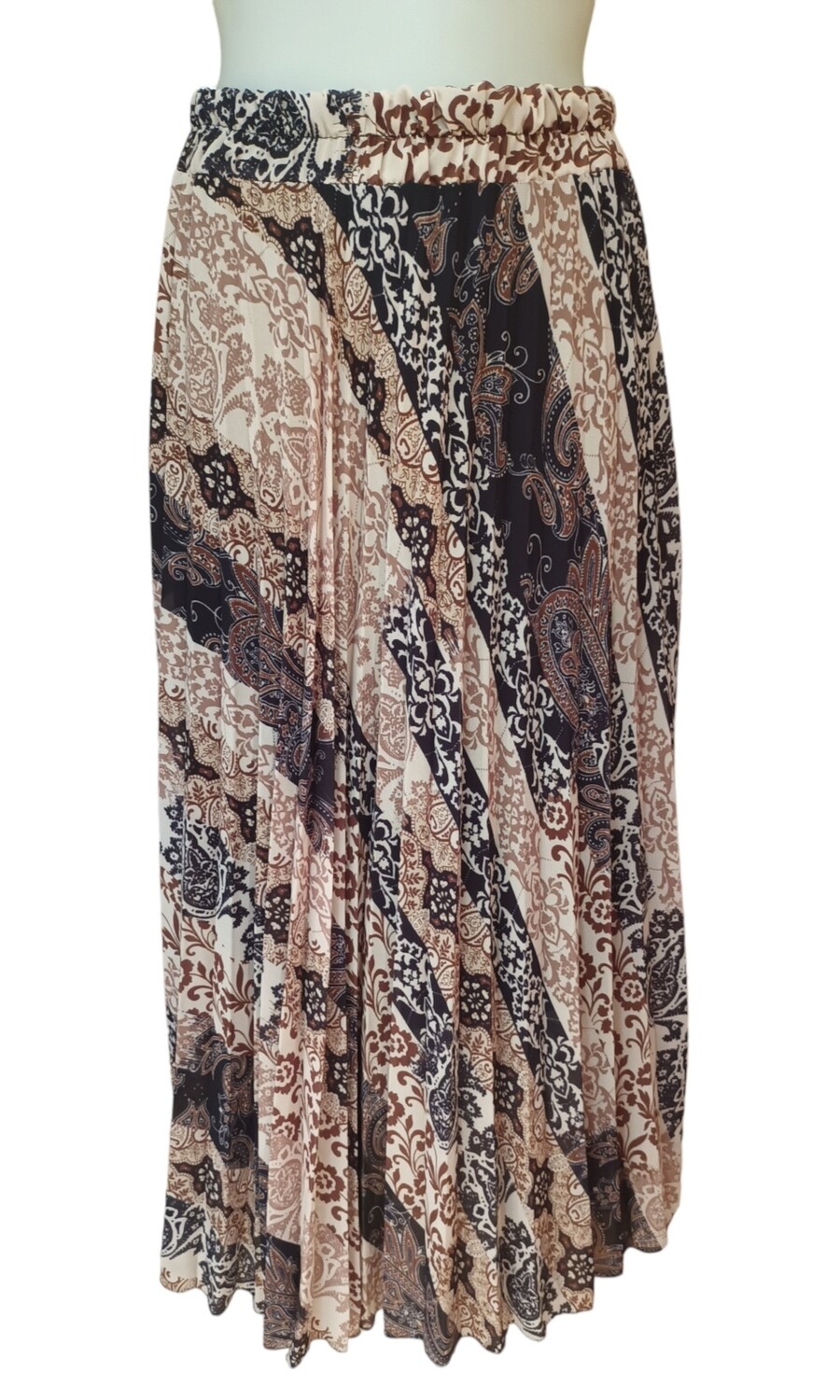 Jupe plissée floral noir