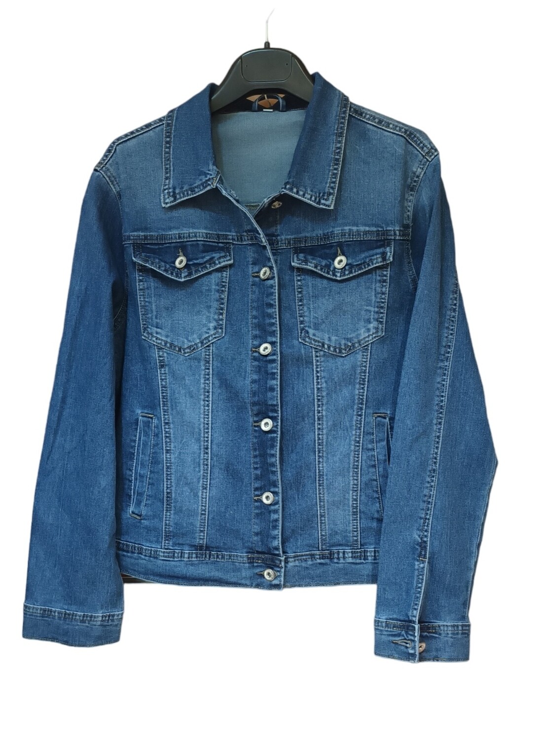 Veste jean denim bleu grande taille