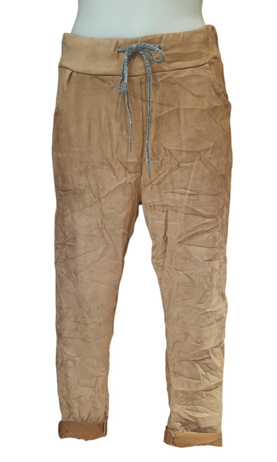 Jogging suédine camel