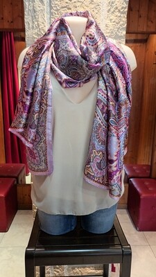 Foulard imprimé cachemire lilas Foulard imprimé cachemire lilas