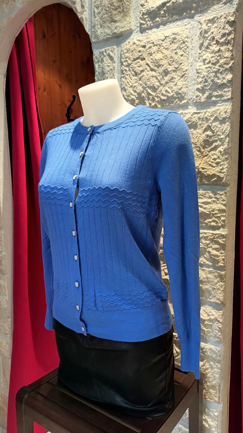 Cardigan classic bleu 
