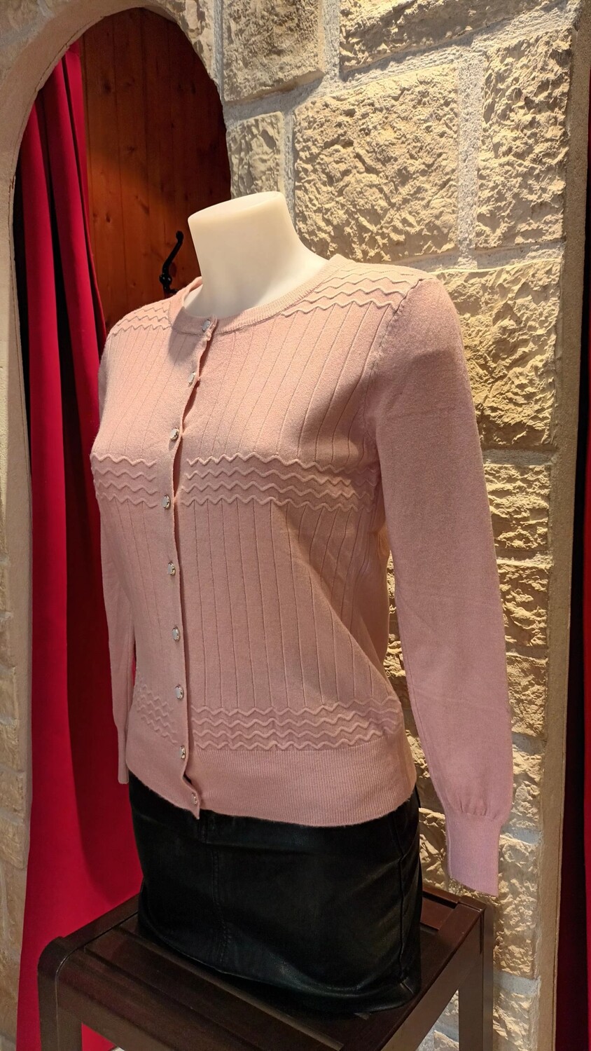 Cardigan classic rose