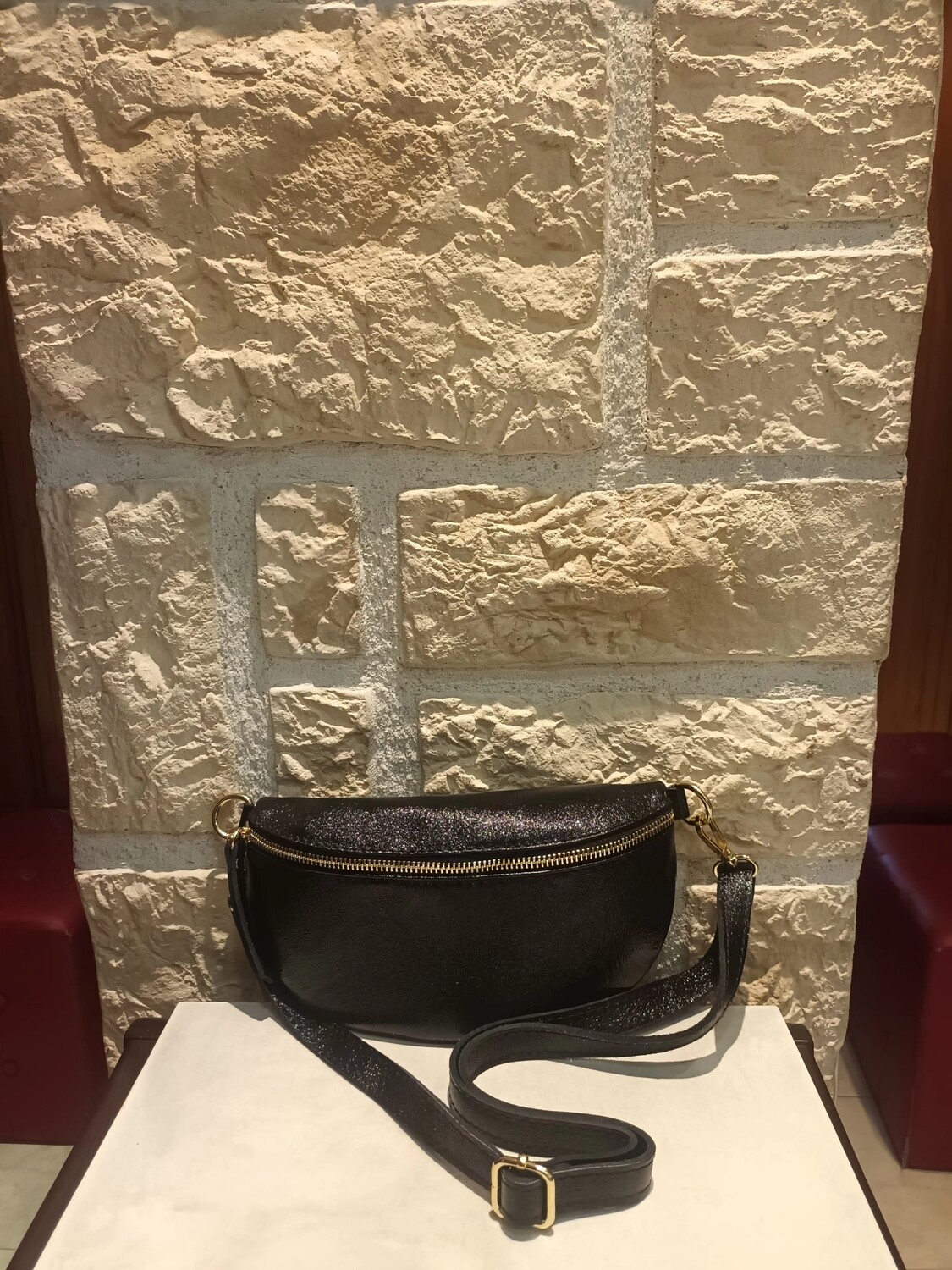Sac Banane cuir noir