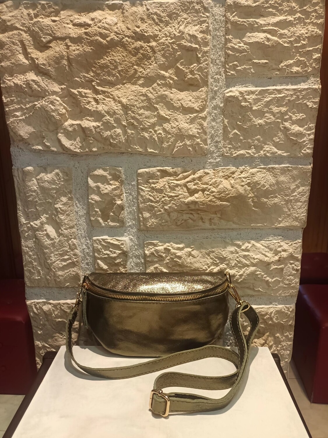 Sac Banane cuir vert