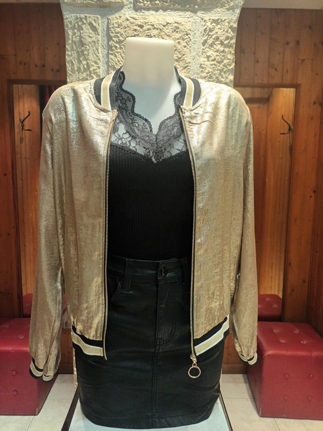 Veste bomber doré 