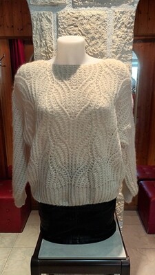 Pull Debora ajouré écru 