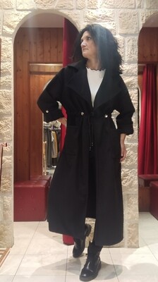Manteau long Corinne noir