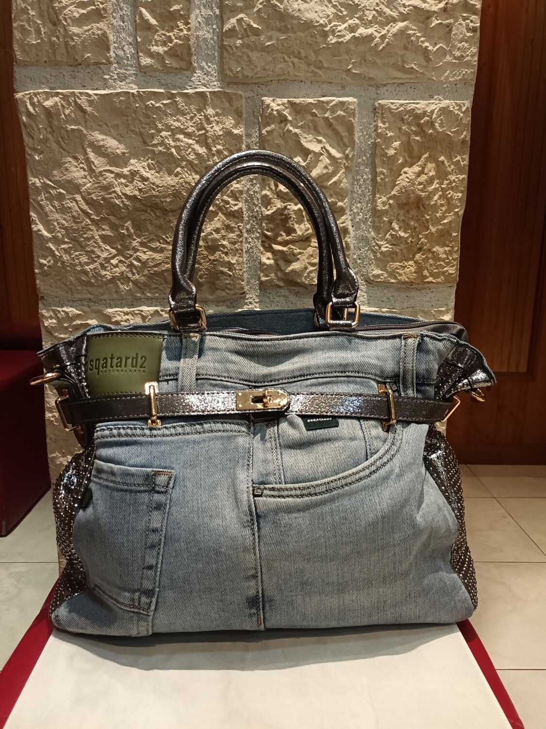 Sac jean Jennyfer argenté 