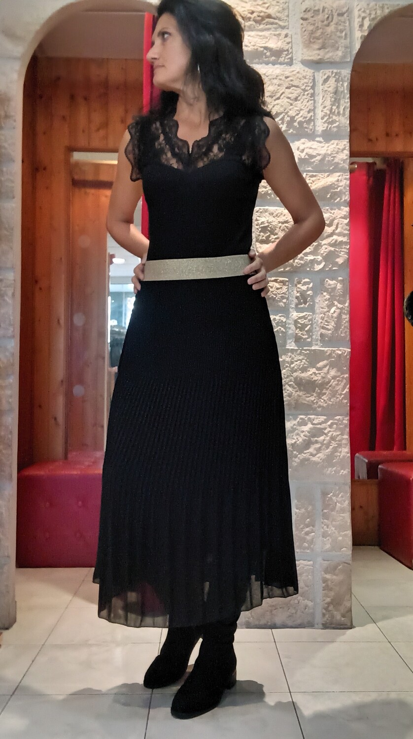 Jupe plissée noir