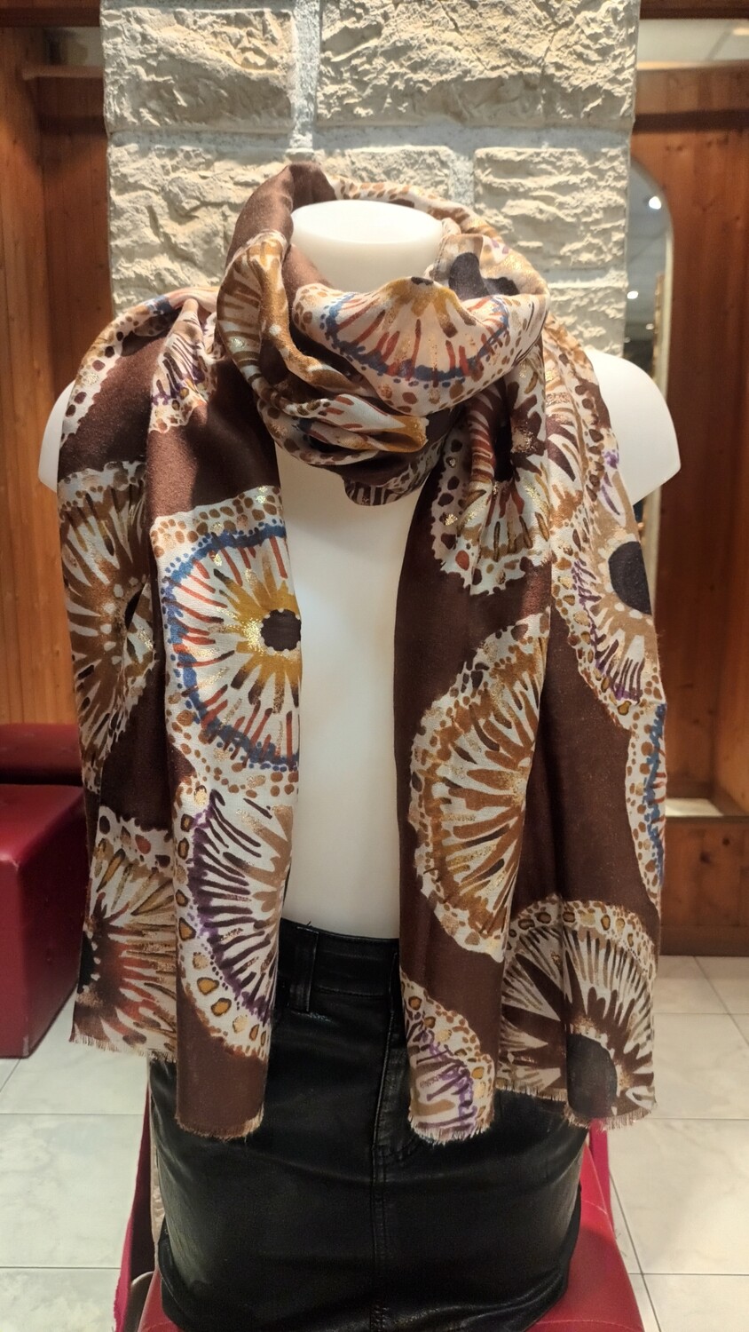 Foulard Florence noisette