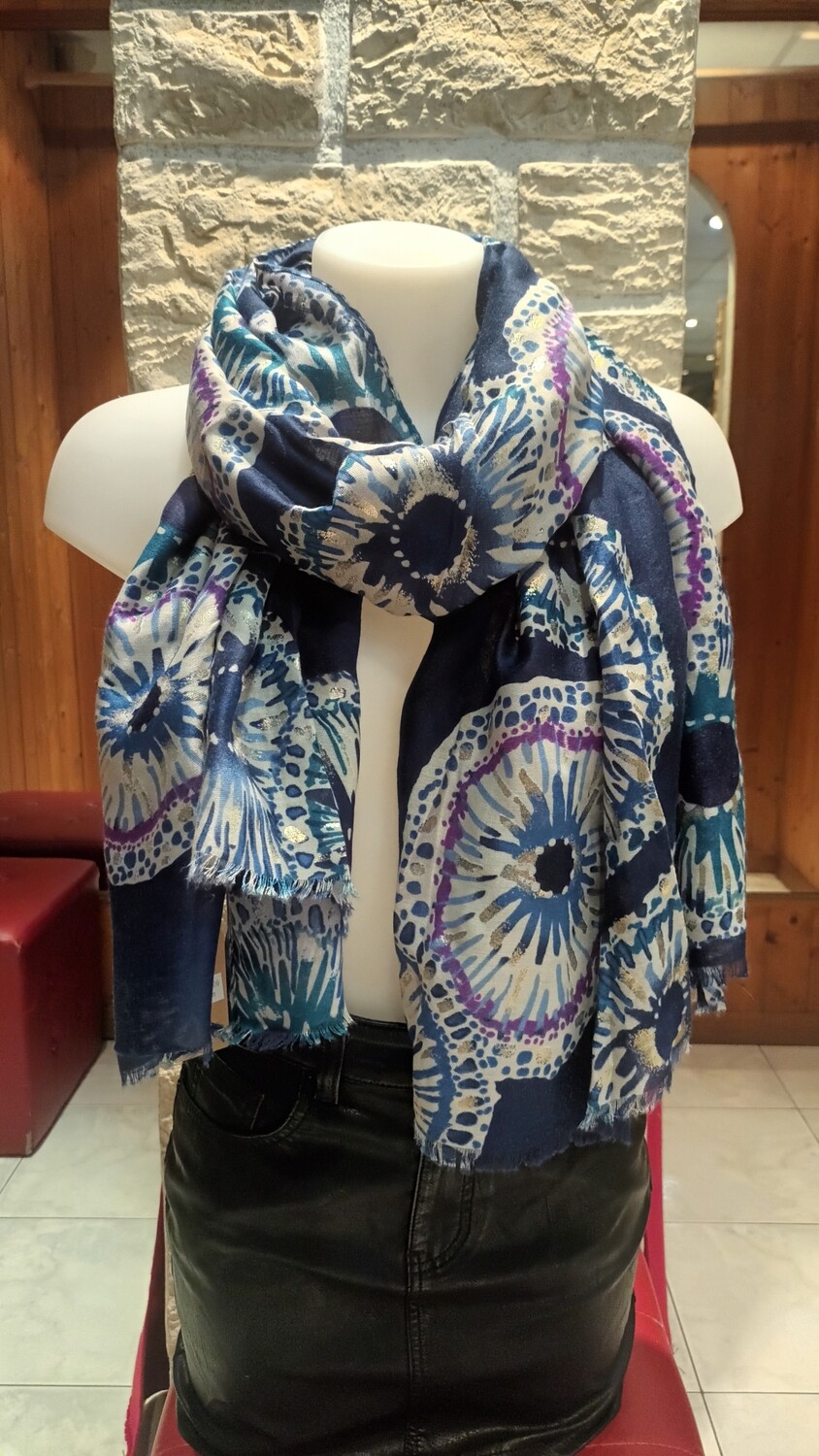 Foulard Florence bleu 