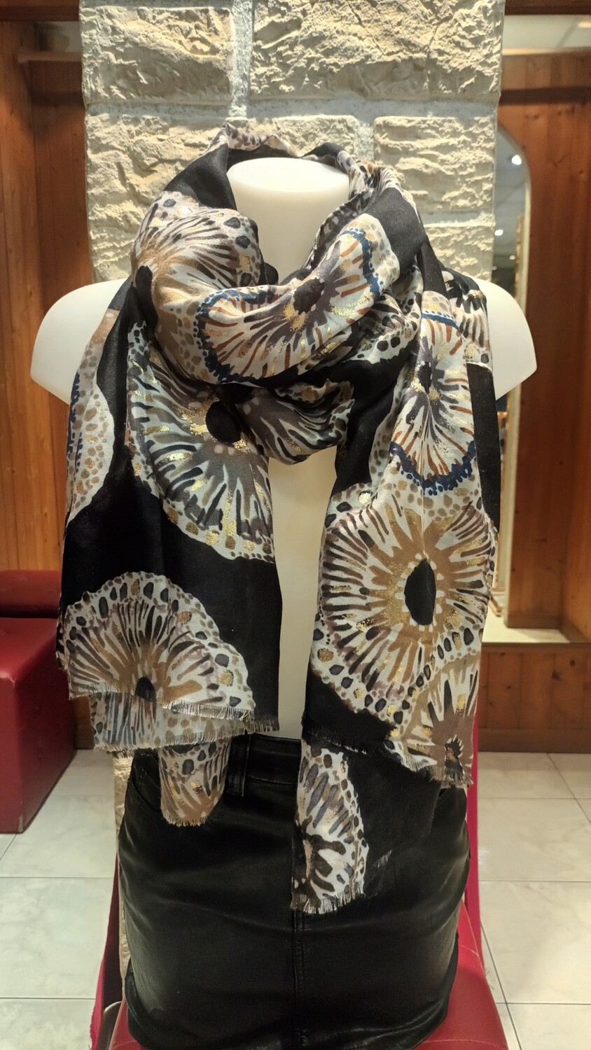 Foulard Florence noir 