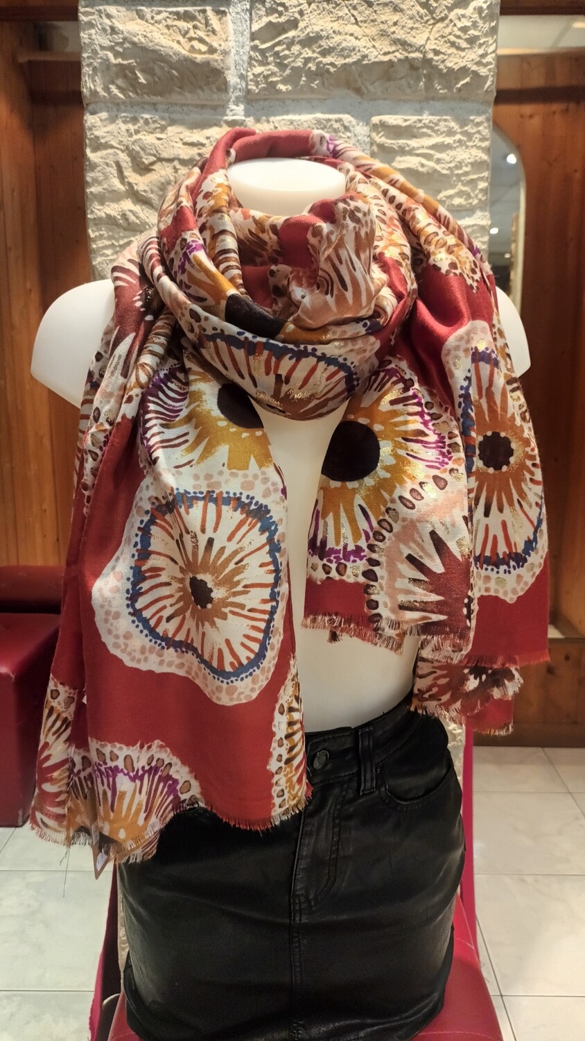 Foulard Florence rouille 
