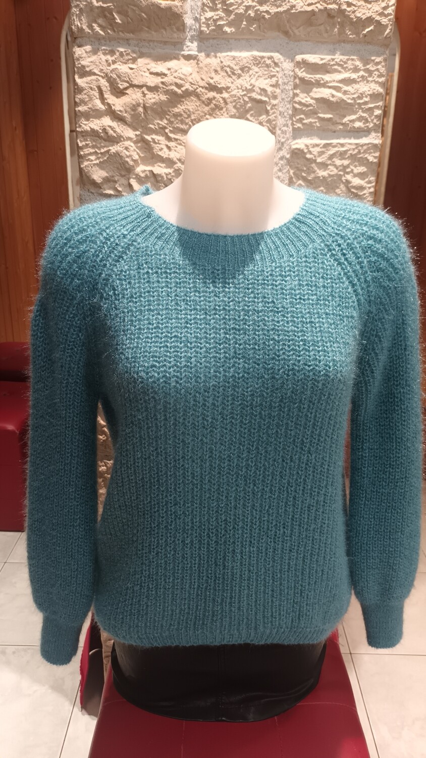 Pull Graziella bleu canard 