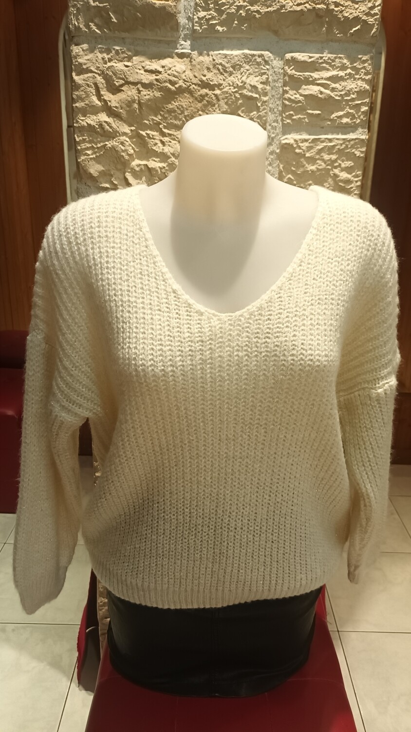 Pull Lara blanc cassé
