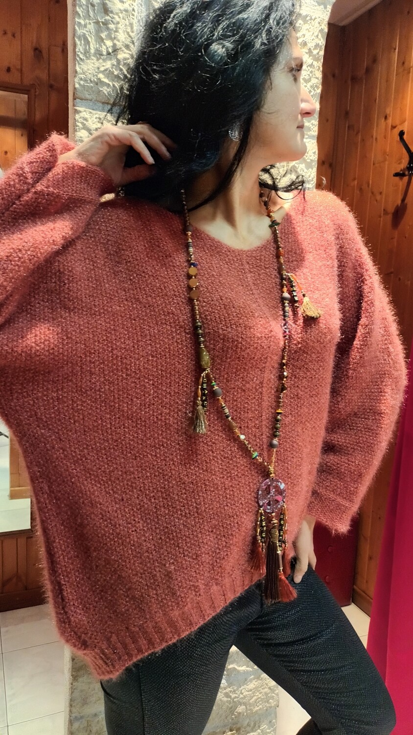 Pull Sara terracotta 