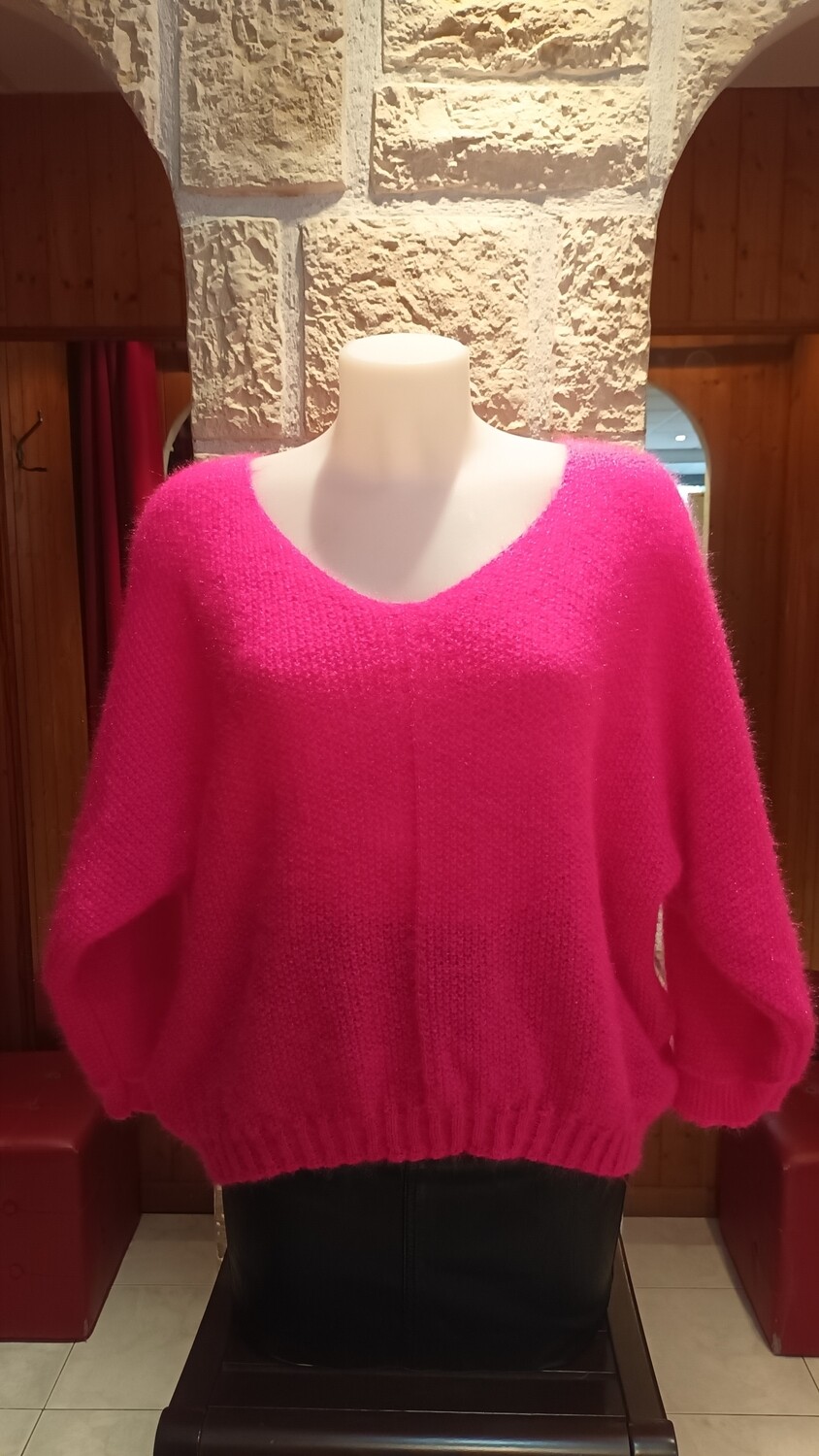 Pull Chauve souris Sara fuchsia 