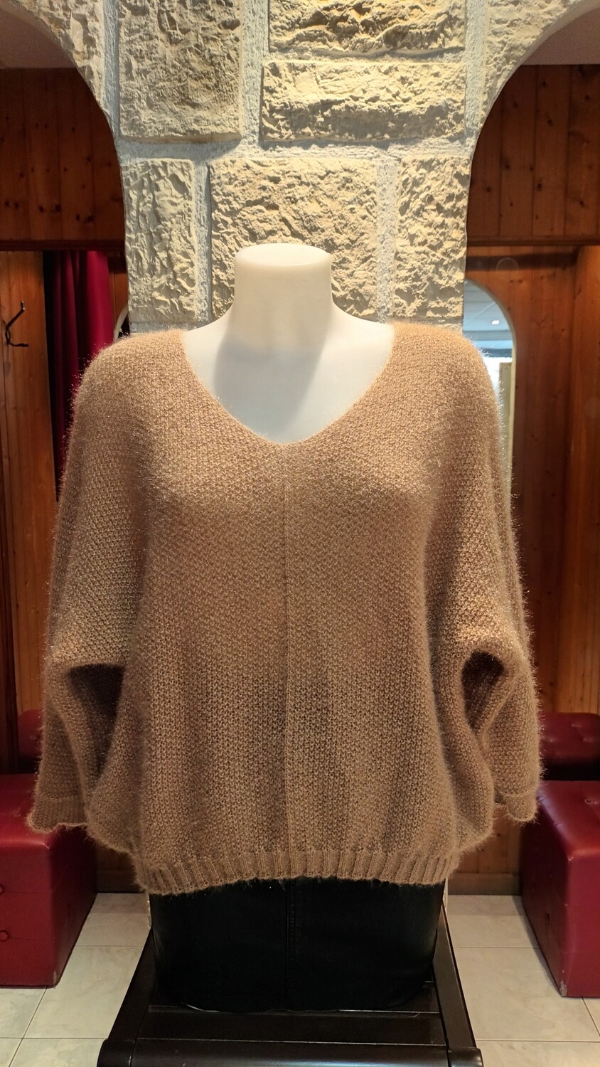 Pull chauve souris Sara camel 