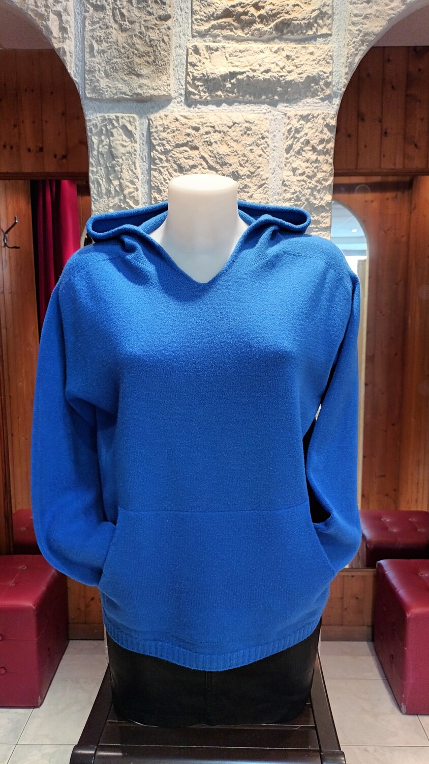 Sweat à capuche bleu électrique 