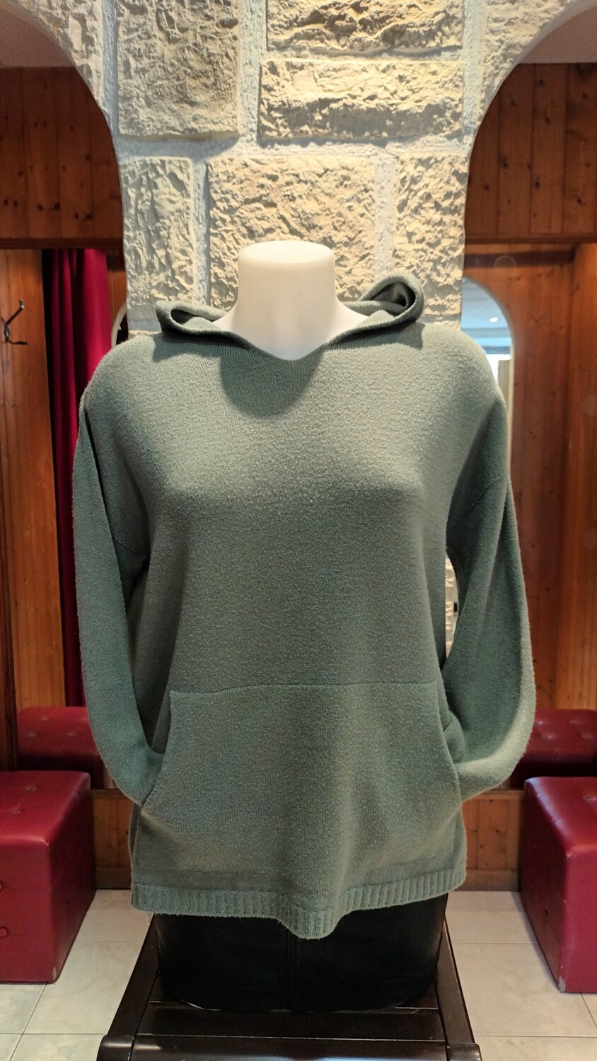 Sweat à capuche kaki