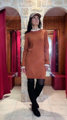 Robe pull Greta citrouille