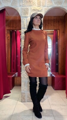 Robe pull Greta citrouille 