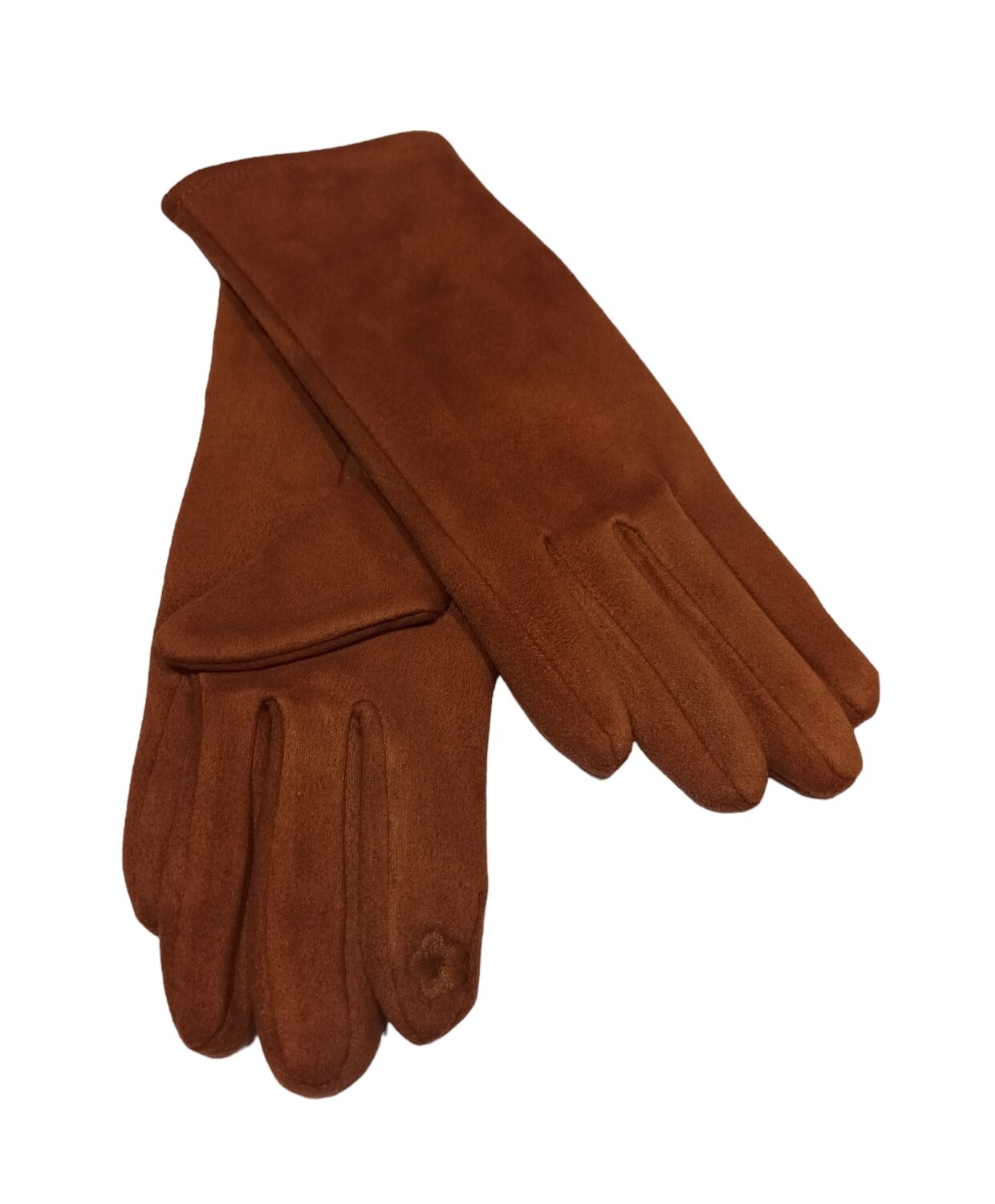 Gants femme suédine camel