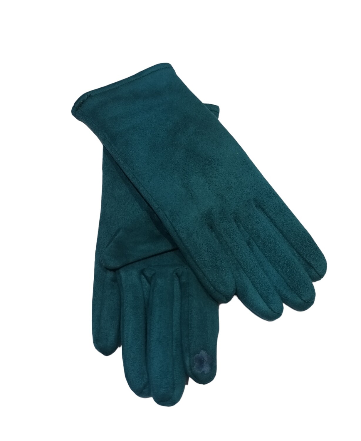 Gants femme suédine bleu canard 