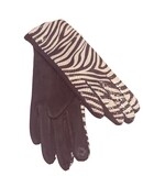 Gants femme zebre blanc 