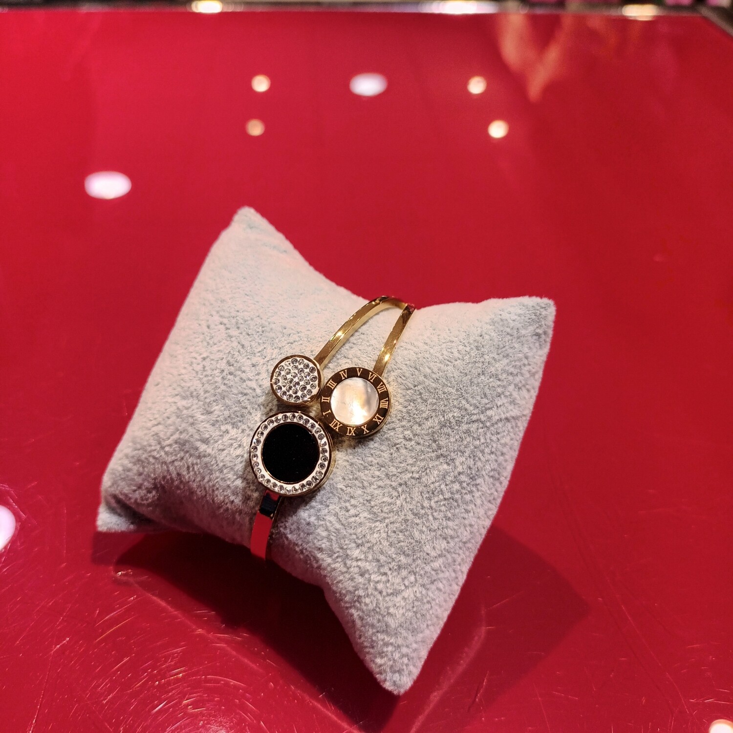 Bracelet Trio doré strass