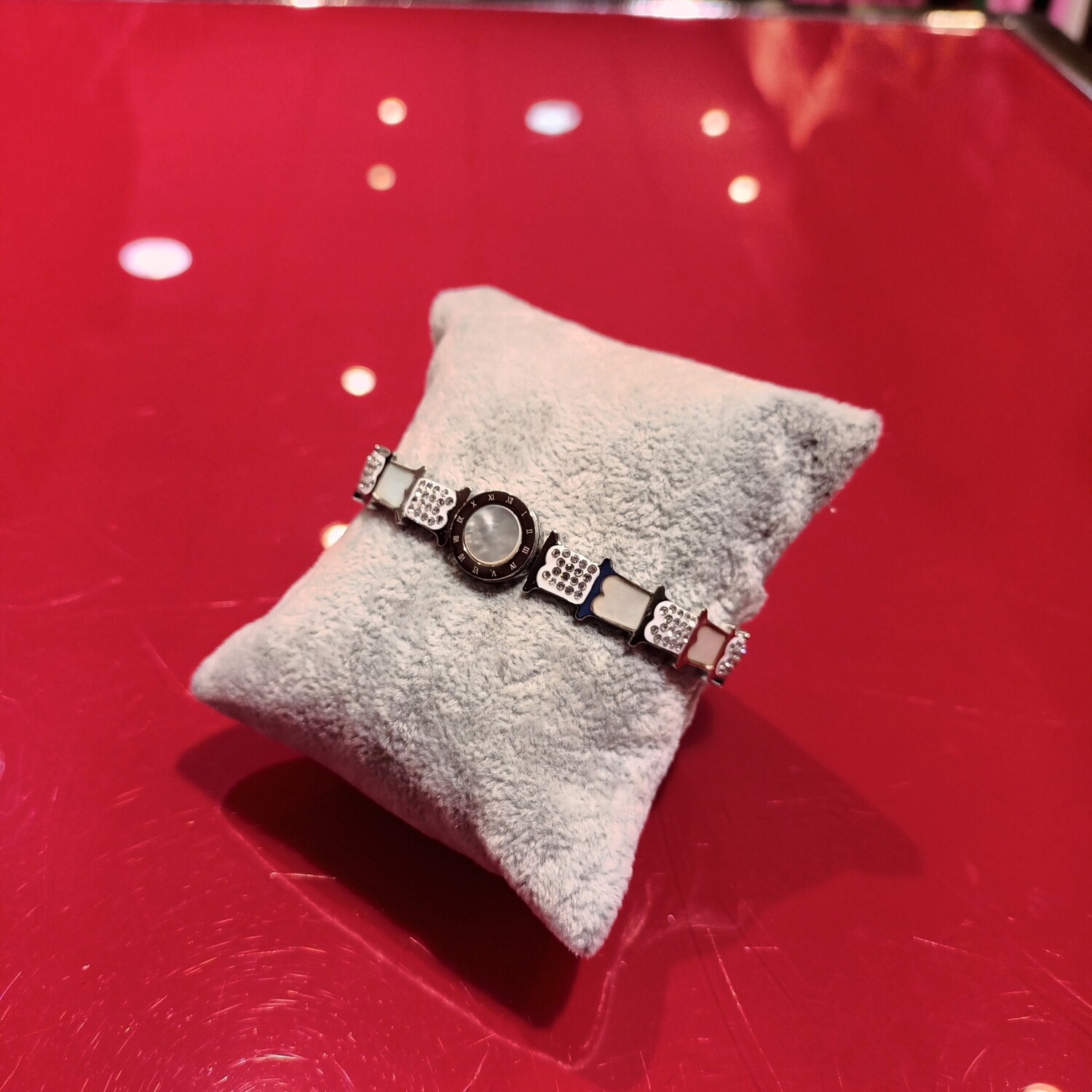 Bracelet Éros argenté strass