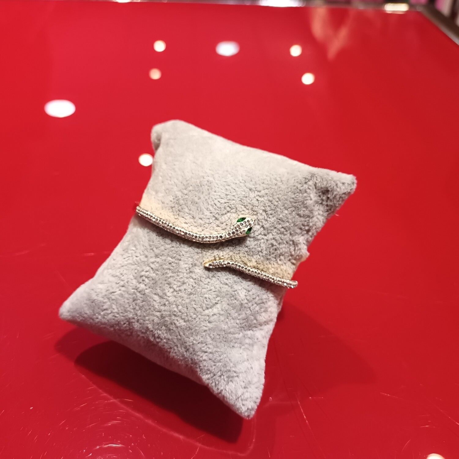 Bracelet Snake doré strass