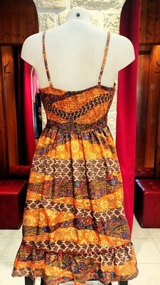 Robe bohème Chris imprimé orange 